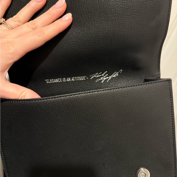 NWOT Karl Lagerfield Crossbody Checkered Purse - Picture 3 of 11